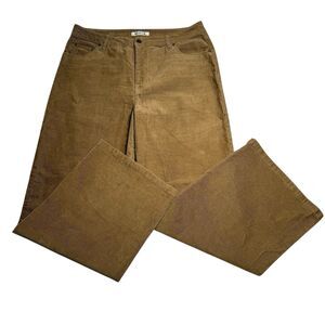 Boden Womens Wide Leg Corduroy Pants Size US 12 Brown Trousers Academia Boho